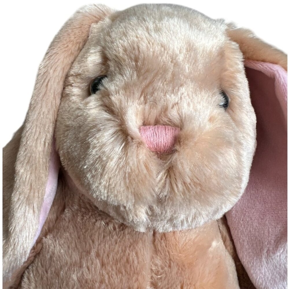 BUILD-A-BEAR Bunny Plush Pawlette Long Ears Light Brown Fur Brown Eyes Pink Nose - Picture 9 of 13